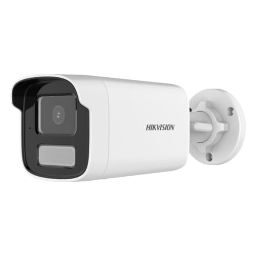 Hikvision - Cámara IP Bullet serie Value - Resolución de 6 megapíxeles (3200x1800) - Sensor de 6 mm | Micrófono integrado - Alcance de luz híbrido 50 m | PoE (IEEE802.3af) - Detección de movimiento