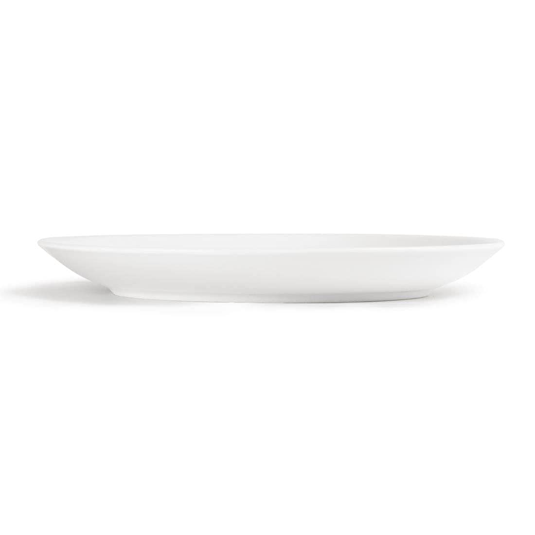 Olympia Whiteware - Juego de 6 platos de porcelana (280 mm)