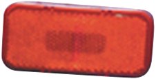 Fasteners Unlimited 003-58 12 V Red Rectangular Clearance Light with Rounded Corners