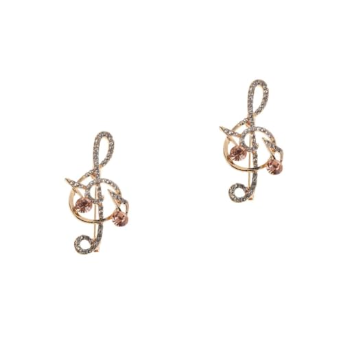 Brooche note de musique diamant pin's vêtement métal doré