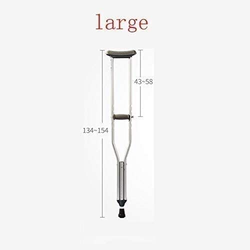 Muletas para adultos Axilas Muletas para axilas ajustables Bastón para axilas Muleta ajustable en altura Cómoda movilidad ortopédica de aluminio durante la recuperación de lesiones Excelente