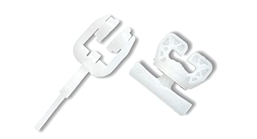 GARIMO Gardinenzubehör-Set 50 T-Schienen-Rollen + 4 T-Feststeller Cover