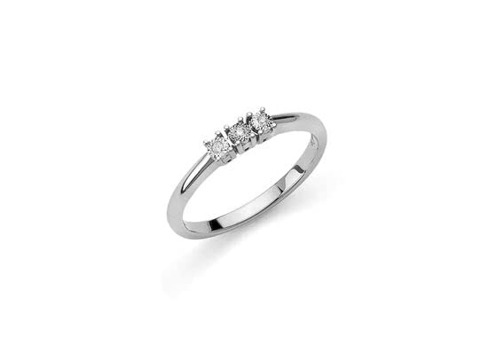anello trilogy gioielleria Anello trilogy donna in oro bianco e diamanti Donnaoro luce dhat7892.004