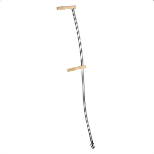 Rekord Sensenbaum (150 cm) inkl. Ring & Schlüssel, gebogen, pulverbeschichtetes Metall, Sensenstiel