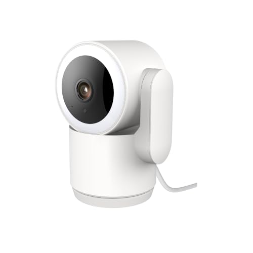 Luna 2K Indoor Cameras for Home Security 2.4GHz & 5GHz WiFi 360-Degree Pan-Tilt Built-in Spotlight Human Auto Tracking Siren Pet/Dog/Baby Camera with Phone app White (2026 Upgrade Version)