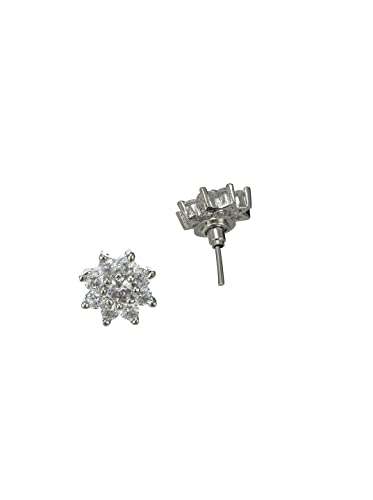 Women's Floral American Diamond Plated Earrings