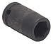 Westward 4LYK9 Impact Magnetic Socket, 1/4 Dr, 6 Pt, 9mm