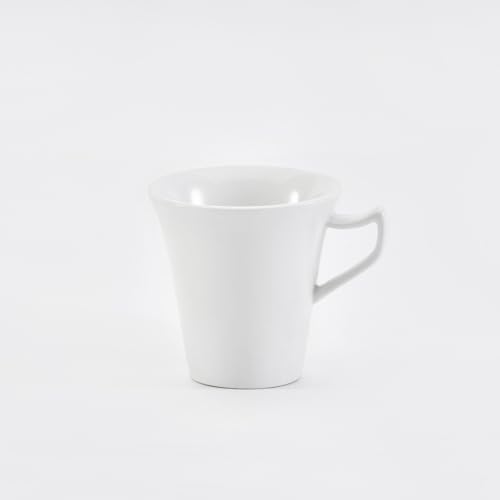 Van Well Porzellan-Espressotasse Harmony I Weiße Espresso-Tasse aus...