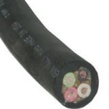 44075 4/4 SOOW- 75 ft Non-UL 600V 90C Heavy Duty Portable Power Cable/Wire/Cord for Indoor, Outdoor use, Black 4 Gauge 4 Conductor