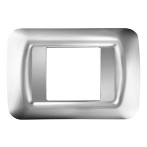 Plaque de finition ABDECKRAHM 2 modules Soft Chrom pour boîtier Top System