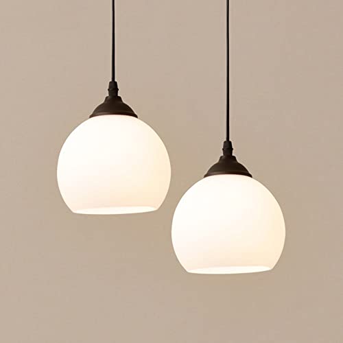 Lámparas colgantes de led e27 retro de techo en cristal translúcido 5