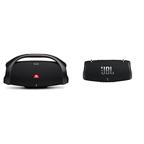 JBL Boombox 2 - Portable Bluetooth Speaker, Powerful Sound and Monstrous Bass(Black) & Xtreme 3 - Portable Bluetooth Speaker, Powerful Sound and Deep Bass, IP67 Waterproof, (Black)