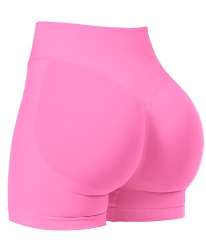 Image of VOYJOY Women Workout Impact Shorts 2.5 inch / 3.6 inch / 4.5 inch / 6 inch Scrunch Butt Booty | Tummy Control, High Waisted, Bike Short, Gentle Compression, for Women