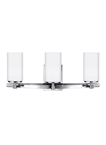 Image of Generation Lighting 4424603-05 Seagull 4424603-05 Transitional Three Light Bath Fixture from Alturas Collection in Chrome Finish, 300 Total Watts, 9.125 Inch Height