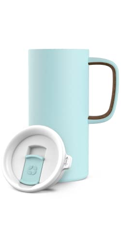 Ello Campy Vacuum Insulated Travel Mug With Leak-Proof Slider Lid And Comfy Carry Handle, Perfect For Coffee Or Tea, Bpa Free, Frost, 18Oz #TOP1