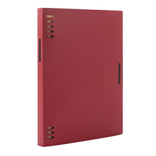 仕事用ノート 8穴 B5 取り外し可能 シンプル レトロ ノート メモ帳 ハンドコイル 学校 ホーム オフィス (色: レッド)