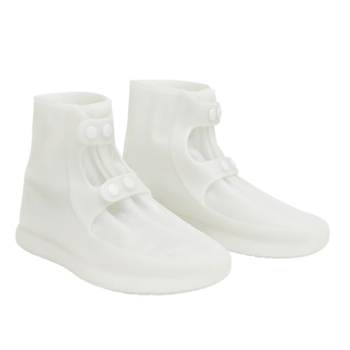 Image of Tall Silicone Shoe Cover Waterproof, Double-Breasted Waterproof Layer Shoes Cover for Rainy, Reusable Non-Slip Shoe Rain Cover