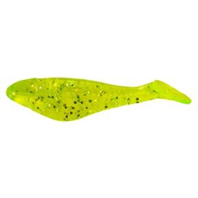 Arkie Lures PTM-26-15 Paddle Tail Minnows- #26 Chartreuse Glitter- 15 Pack