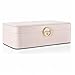 Vlando 2-Layer Jewelry Box,Valentines Day Gifts for Her Jewelry Organizer for Women Removable Jewelry Tray for Earrings Necklace,Gift Ideas,Birthday Graduation Gifts Apricot Pink