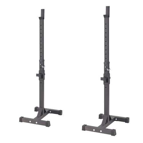 ALLINLIFE Soporte Barra Pesas,Rack Musculación Soporte Sentadillas,Estante de Sentadillas Ajustables en 12 Alturas,Fabricado en Acero Soporte Barra Pesas,Levantamiento Gimnasio en Casa Max 200 KG