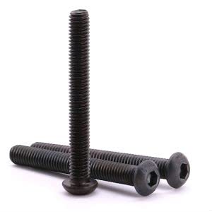 M10-1.5 X 50Mm (10 Pcs) Button Head Socket Cap Screws, Black Oxide Finish, 10.9 Grade Alloy Steel, Full Thread, Coarse Thread, Iso7380 #TOP6