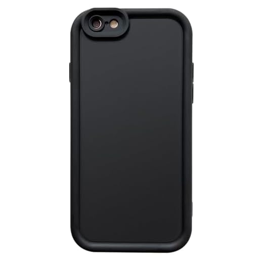 Puxicu Slim Case for iPhone 6s Plus, Enhanced Camera Protection, Shockproof Skin-Friendly Touch Soft Case Cover for iPhone 6 Plus Phone 5.5 inch, Black