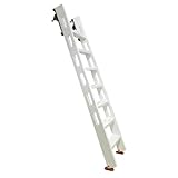 Escaleras telescópica Escalera de Madera for literas, con peldaño Ancho, Resistente, Ideal for Camas, caravanas, dormitorios, hoteles y más. Escalera Plegable(Weiß,5step)