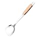 Pala Wok Espátulas de Acero Inoxidable Espesado Pala con Mango de Madera espátulas Cocina Cuchara Cuchara Utensilios Hornear y Mezclar Espátula Wok