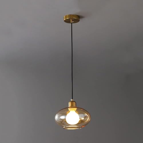 Luminaire de chevet suspendu en verre et métal pour une décoration de maison moderne