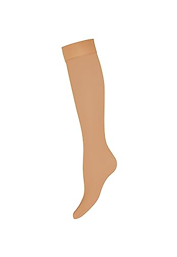 Image of Wolford Individual 10 Denier Knee-Highs Transparent For Women Sheer With Exceptional Smooth Soft Stretchable Comfort Band.