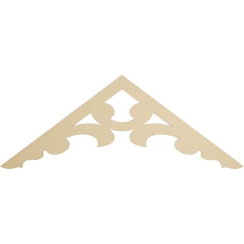 60"W x 22 1/2"H x 1 1/2"P (9/12) Pitch Vienna Signature Urethane Gable Pediment, Primed Tan