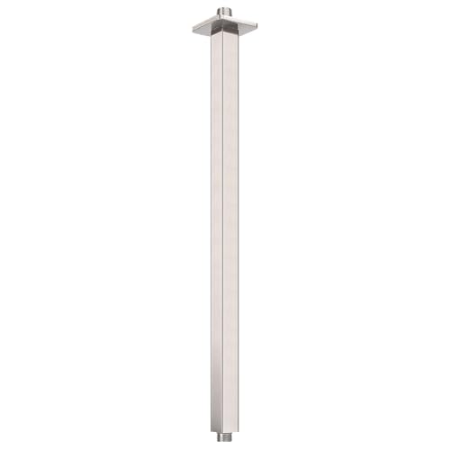 Image of Ceiling Mounted Shower Arm, Rain Shower Square Extension Arm with Flange and Teflon Tape Stainless Steel Ceiling Mount Shower Extender (24 Inch, Brushed Nickel)