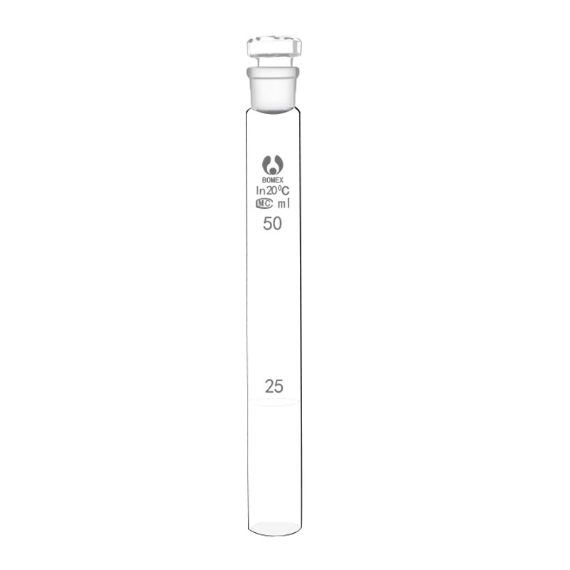 Probeta de Laboratorio para Ciencias, Tubos colorimétricos de Vidrio de 5 Piezas con Tapones Multicolor 10-100 ml(100ml Brown)
