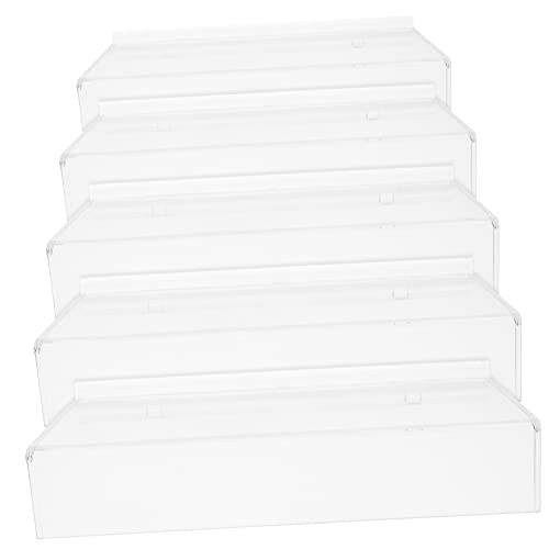 GRIRIW 5pcs Wall-Mounted Shoe Rack Organizer Vertical Slatwall Shelves for Shoes Retail Shop Display Stand Labels