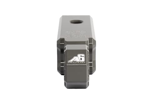 Agency 6 Recovery Shackle Block Assembly 2 Inch Double Hole Powder Coat Grey - Hitch Receiver Block - Proudly Made In The Usa With Us Certified Materials - Includes Hitch Pin And D-Ring #TOP2