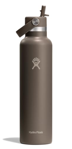 Image of Hydro Flask Water Bottle - Insulated Stainless Steel - Straw Lid, Non Spill, Leakproof in 24 Oz Sandpiper