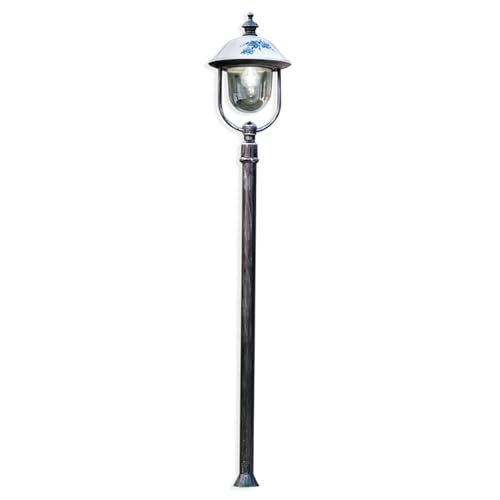 Lampe de sol design Bari A304 finitions argent et verre fumé