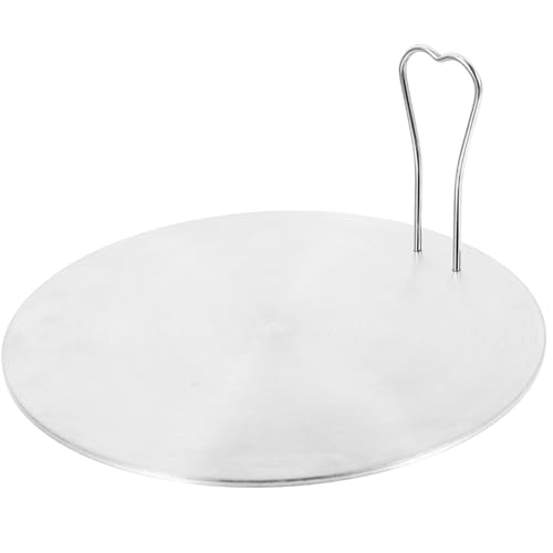 DEARMAMY Difusor de Calor de Acero Inoxidable para Cocina de Inducción Placa Adaptadora Térmica para Cocinas Eléctricas Gas Disco Convertidor de Calor Uniforme Accesorio de 20 CM