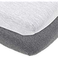 Baby Cradle Sheets Fitted 18x36x2 - Easily Fits on Arms Reach Co Sleeper Cambria, Clear Vue, Mini Ezee, Miclassic Bassinet - 100% Jersey Cotton - Breathable Cradle Bedding - Gender Neutral & Unisex