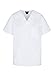 Natural Uniforms Standard Unisex 3 Pocket Scrub Top (Large, White)