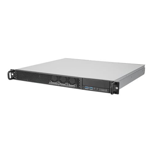 SilverStone RM100-1U-Rackmount-Servergehäuse mit ATX-Mainboard-Unterstützung und umkehrbarem I/O-Moduldesign, SST-RM100