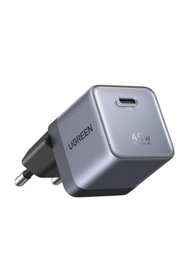 UGREEN Nexode Air Cargador USB C Carga Rapida PPS 45W 1C Mini para iPhone GAN Enchufe USB Compatible con iPhone 17 Pro MAX Air 16 15 14 Plus Pixel 9 Galaxy S26 S25 S24 Ultra A57 iPad MacBook Air Neo