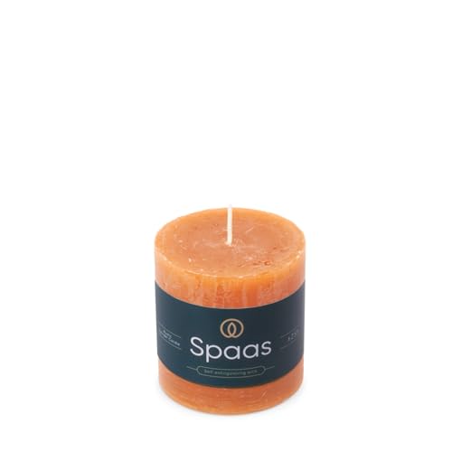 Spaas Rustic Pillar Candle 70/70 mm 25h Orange