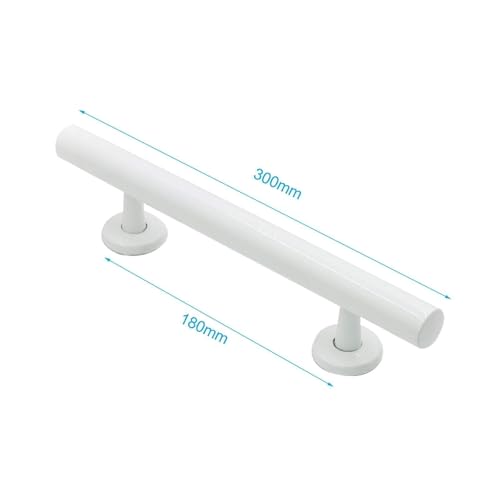 Poignée de porte ronde bois inox bouton tirage coulissante magasin 300 mm