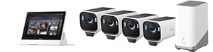 eufy Security eufyCam S3 Pro 4-Kamera-Set mit Smart Display, 4K Kabellose Solar-Überwachungskamera Außen, MaxColor Nachtsicht, Forever Power 2.0