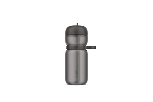 Mepal Flip Bottle Sport, Leakproof (in closed position), Carry Handle and comfortable Grip, Built-in Straw, Water Bottle, 600 ml, Graphite black