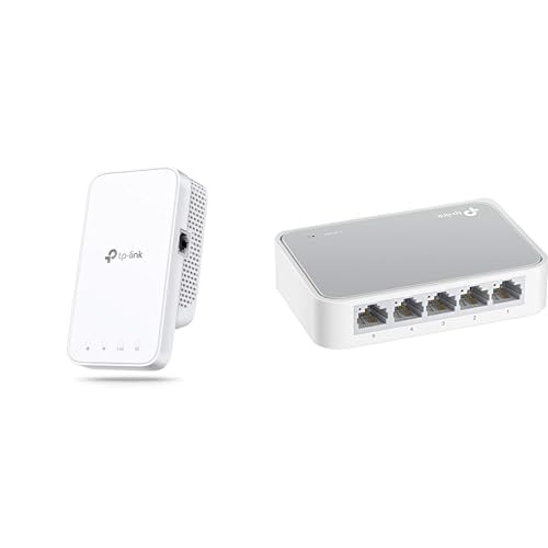TP-Link TP-Link Répéteur WiFi RE330 Amplificateur WiFi AC1200 Mbps + TP-Link TL-SF1005D Switch Ethernet 5 Ports 10/100 Mbps