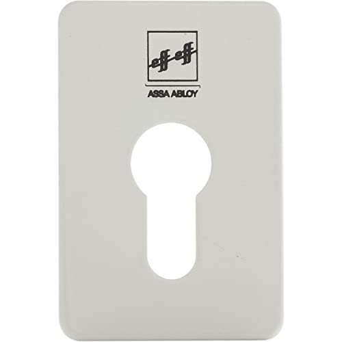 EFF-EFF 49510-3-8893-00 Effeff Rosettensatz für Türcodeschloss (elektronisches Türschloss) Zylinderrosette PZ, Alu weißgrau, Silber