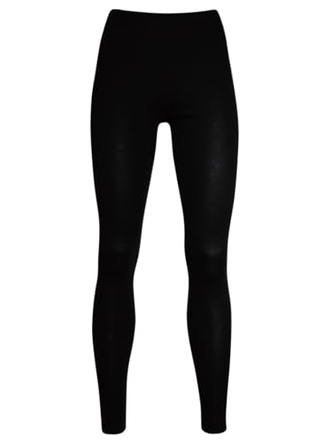 Leggings de algodón negro talla 44 unisex adulto mallas elásticas cómodas de invierno