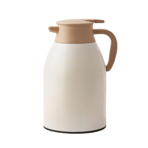 保温ポット サーモス ポット 卓上ぽっと 保温 保冷 2日間冷めない魔法瓶 真空断熱二重構造 蓋付き 開閉簡単 洗いやすい 広口 転倒防止ベース 家庭/オフィス兼用 洗える魔法瓶 軽量 (コーヒー, 1L) [並行輸入品]のサムネイル